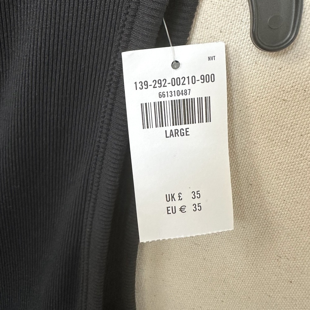 NWT Abercrombie & Fitch Minimalist‎ Black Fitted Slash Button-Through Tank Top L - Picture 3 of 9